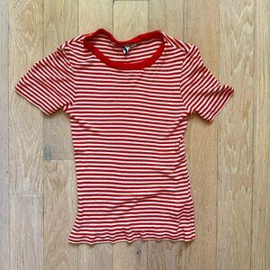 & Other Stories Striped Red T-Shirt